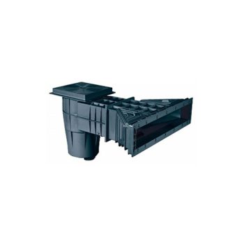   Gemas Lux ABS Keskeny Szájú, Hosszított Trapéz Szkimmer Fóliás Medenecéhez 1,5" - Antracit