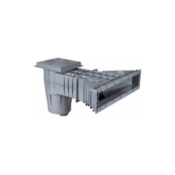   Gemas Lux ABS Keskeny Szájú, Hosszított Trapéz Szkimmer Fóliás Medenecéhez 1,5" - Szürke