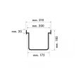 Moduláris PVC Vályúvezető, Egyenes Modul Elem 50cm